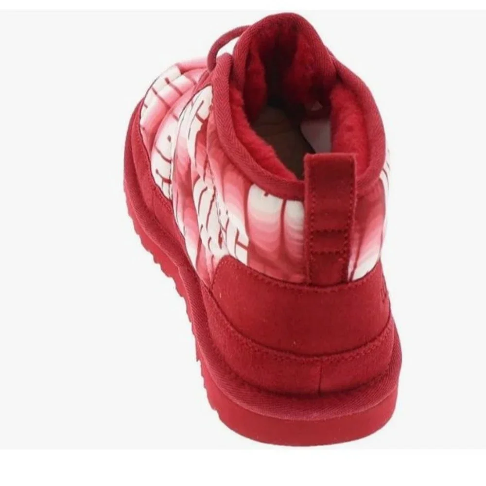 UGG Chukka Boots Red Shearling Graffiti Neumel LTA Winter Wavelength Mens 13